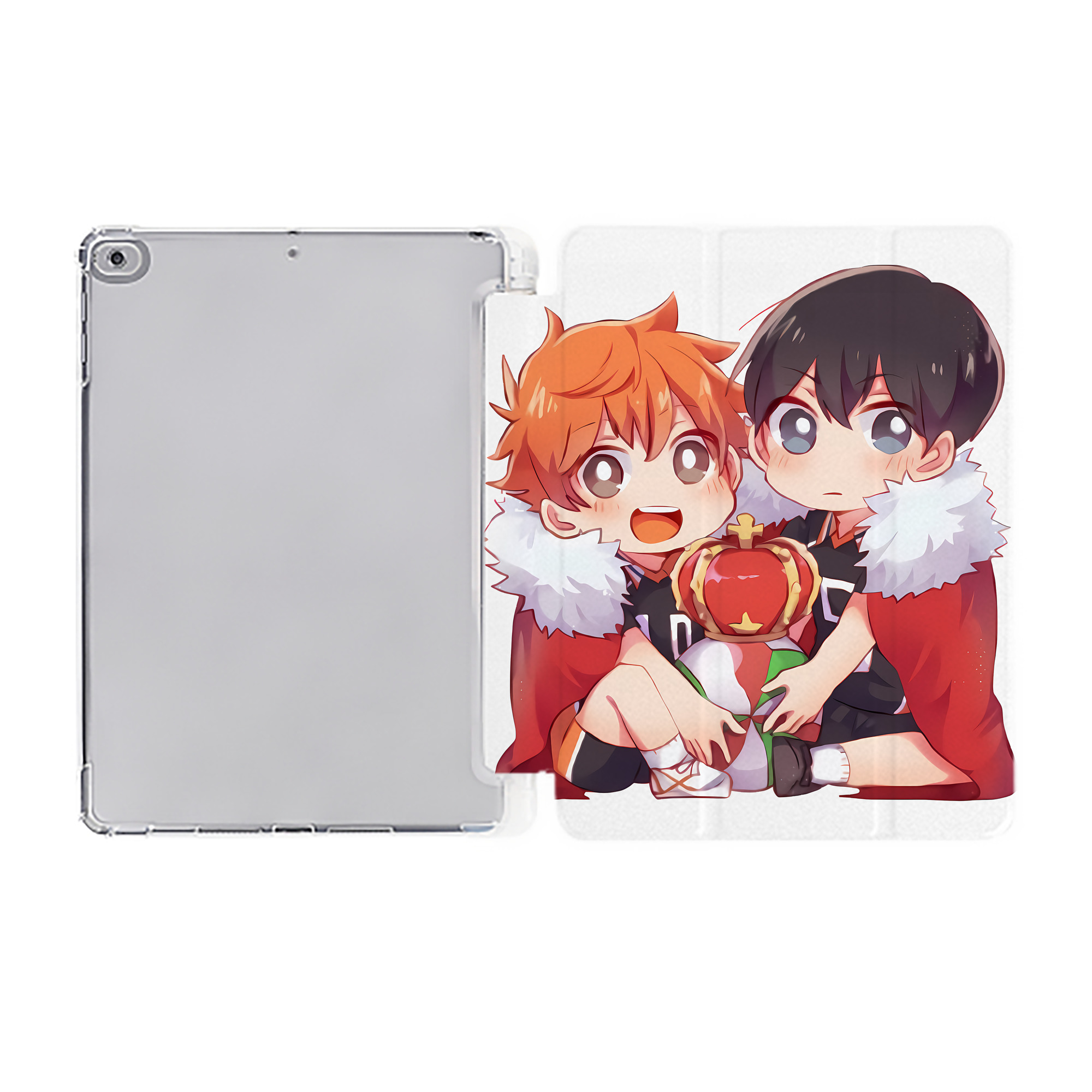 （画像用） ハイキュー!! Haikyu!! IPad ケース ペン収納付き 三つ折りスタンド PUレザー×シリコン 対応機種9.5/10.5/10.9インチ
